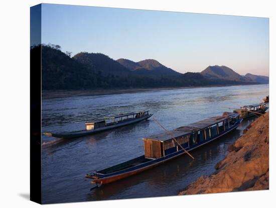 View of Mekong River at Sunset, Luang Prabang, Laos, Indochina, Southeast Asia-Alison Wright-Premier Image Canvas