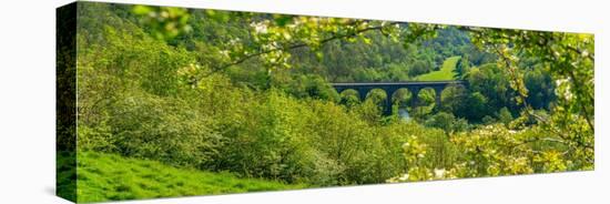 View of Monsal Viaduct in Monsal Dale, Peak District National Park, Derbyshire, England-Frank Fell-Premier Image Canvas