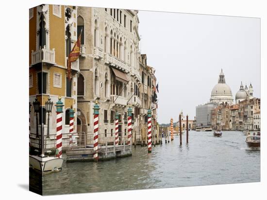 View of Motorboats on the Grand Canal, Venice, Italy-Dennis Flaherty-Premier Image Canvas