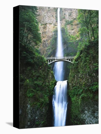 View of Multnomah Falls in Columbia Gorge, Oregon, USA-Walter Bibikow-Premier Image Canvas