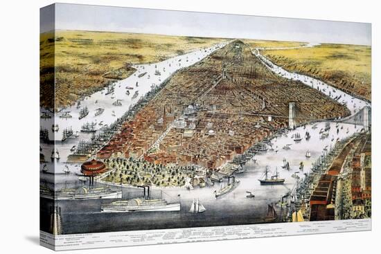 View of New York, 1876-Currier & Ives-Premier Image Canvas