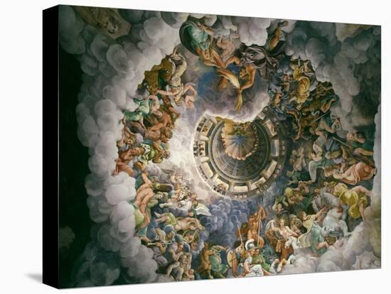 View of Olympus, Home of the Gods, Fresco in the Room of the Giants-Giulio Romano-Premier Image Canvas