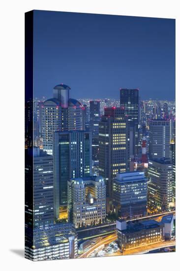 View of Osaka at Dusk, Kansai, Japan-Ian Trower-Premier Image Canvas