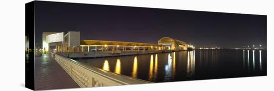 View of Pier 6 at night, Bahia Urbana, Old San Juan, San Juan, Puerto Rico, USA-null-Premier Image Canvas