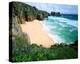 View of Porthcurno Beach, Cornwall, England, Great Britain-null-Stretched Canvas