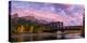 View of rail bridge over river Canmore, Alberta, Canada-Panoramic Images-Premier Image Canvas