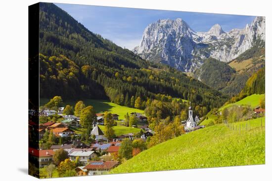 View of Ramsau in Autumn, Near Berchtesgaden, Bavaria, Germany, Europe-Miles Ertman-Premier Image Canvas