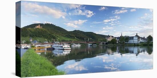 View of River Moselle and Bernkastel-Kues, Rhineland-Palatinate, Germany, Europe-Ian Trower-Premier Image Canvas