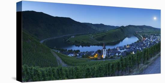 View of River Moselle at dusk, Bremm, Rhineland-Palatinate, Germany, Europe-Ian Trower-Premier Image Canvas
