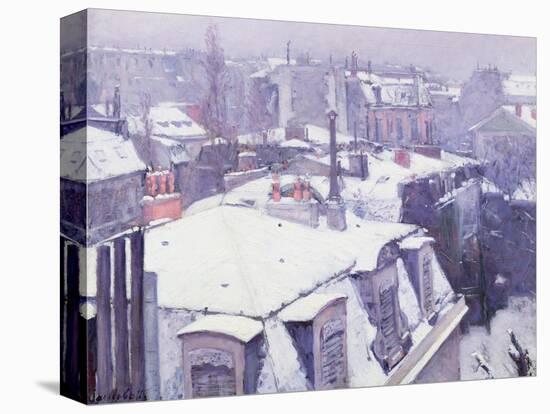 View of Roofs or Roofs Under Snow, 1878-Gustave Caillebotte-Premier Image Canvas
