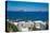 View of rooftops and the sea in the town of Mandraki, Mandraki, Nisyros, Dodecanese, Greek Islands-Frank Fell-Premier Image Canvas
