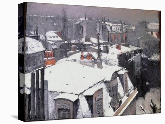 View of Rooftops (Effect of Snow) - Oil on Canvas, 1878-Gustave Caillebotte-Premier Image Canvas