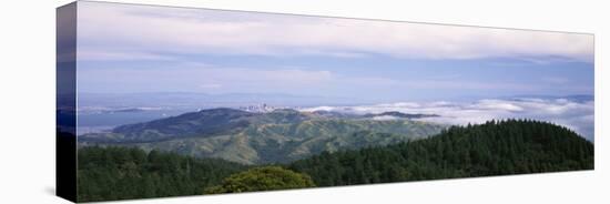 View of San Francisco from Mt Tamalpais, Marin County, California, USA-null-Premier Image Canvas