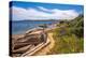 View of sea and coast towards La Maddalena from near Porto Rafael, Sardinia, Italy, Mediterranean-Frank Fell-Premier Image Canvas