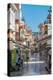 View of shopping street in Argostoli, capital of Cephalonia, Argostolion, Kefalonia, Ionian Islands-Frank Fell-Premier Image Canvas