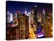 View of Skyscrapers of Times Square and 42nd Street at Night-Philippe Hugonnard-Premier Image Canvas