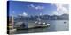 View of Star Ferry Terminal and Hong Kong Island skyline, Hong Kong, China-Ian Trower-Premier Image Canvas