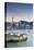 View of Star Ferry Terminal and Hong Kong Island skyline, Hong Kong, China-Ian Trower-Premier Image Canvas