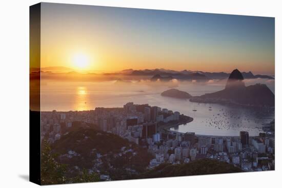 View of Sugarloaf Mountain and Botafogo Bay at Dawn, Rio De Janeiro, Brazil, South America-Ian Trower-Premier Image Canvas