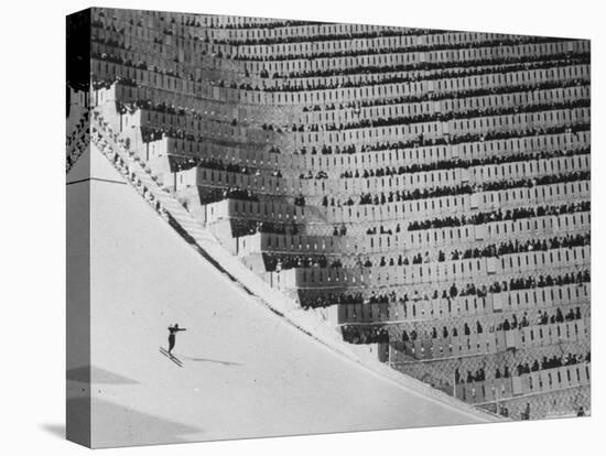 View of the 90 Meter Ski Jump During the 1972 Olympics-John Dominis-Premier Image Canvas