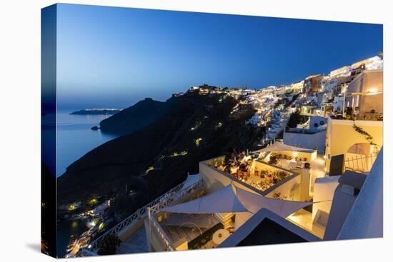 View of the Aegean Sea from the Typical Greek Village of Firostefani at Dusk, Santorini, Cyclades-Roberto Moiola-Premier Image Canvas