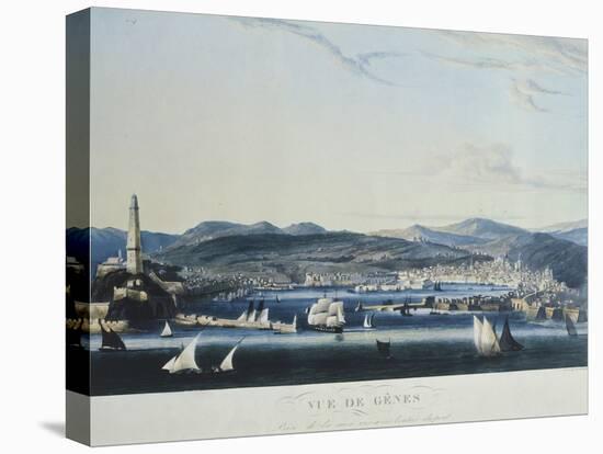View of the Ancient Port of Genoa from the Sea-Ambroise-Louis Garneray-Premier Image Canvas