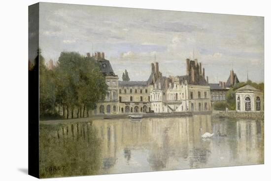View of the Castle Fontainebleau-Jean-Baptiste-Camille Corot-Premier Image Canvas