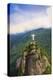 View of the Christ Statue (Cristo Redactor) on Corcovado with Tijuca National Park Behind-Alex Robinson-Premier Image Canvas