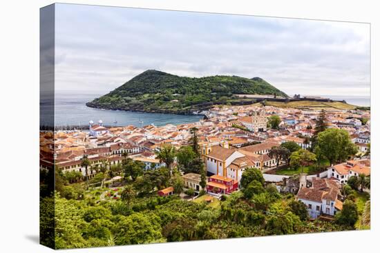 View of the City of Angra Do Heroismo with Mount Brazil on Terceira Island-foodbytes-Premier Image Canvas