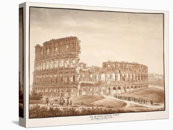 View of the Colosseum from the Temple of Venus, 1833-Agostino Tofanelli-Premier Image Canvas