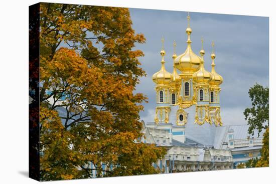 View of the domes of the Chapel of the Catherine Palace, UNESCO World Heritage Site, Pushkin, near-Miles Ertman-Premier Image Canvas