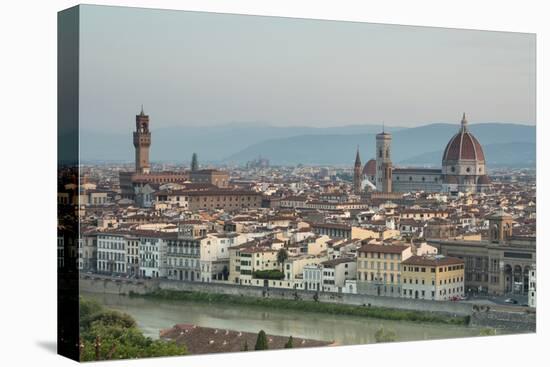 View of the Duomo with Brunelleschi Dome and Palazzo Vecchio from Piazzale Michelangelo, Florence,-Roberto Moiola-Premier Image Canvas