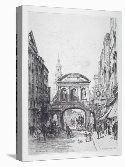 View of the East Side of Temple Bar, London, 1877-Alfred-Louis Brunet-Debaines-Premier Image Canvas