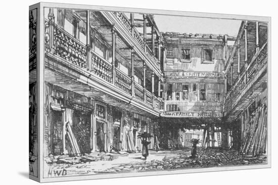View of the Four Swans Inn, Bishopsgate, City of London, 1870-HW Brewer-Premier Image Canvas