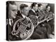 View of the French Horn Section of the New York Philharmonic-Margaret Bourke-White-Premier Image Canvas