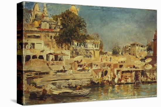 View of the Ghats at Benares, 1873-Edwin Lord Weeks-Premier Image Canvas