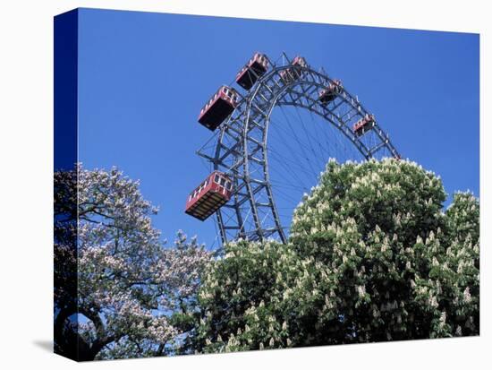 View of the Giant Prater Ferris Wheel Above Chestnut Trees in Bloom, Vienna, Austria-Richard Nebesky-Premier Image Canvas