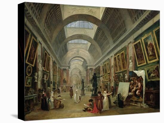 View of the Grand Gallery of the Louvre, 1796-Hubert Robert-Premier Image Canvas