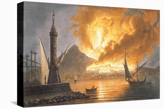 View of the Great Eruption of Vesuvius from the Mole of Naples in the Night of 20 October 1767-Pietro Fabris-Premier Image Canvas