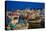 View of the harbour in Kos Town at dusk, Kos, Dodecanese, Greek Islands, Greece, Europe-Frank Fell-Premier Image Canvas