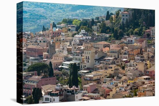 View of the Hill Town of Taormina, Sicily, Italy, Mediterranean, Europe-Martin Child-Premier Image Canvas