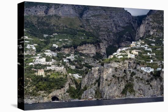 View of the Hillside Houses, Hotels and Waterside Residences of the Amalfi Coast, Campania, Italy-Natalie Tepper-Stretched Canvas