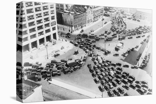 View of the Holland Tunnel Entrance before a Holiday-Philip Gendreau-Premier Image Canvas