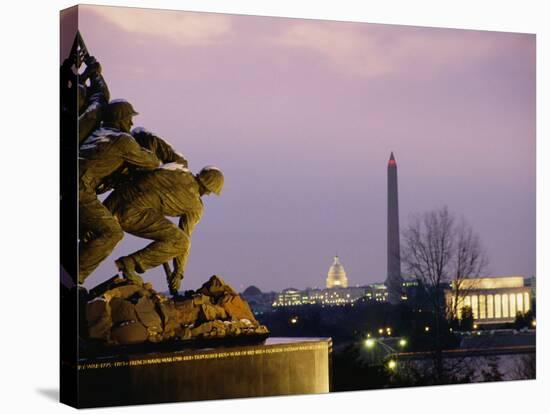 View of the Iwo Jima Monument-Kenneth Garrett-Stretched Canvas