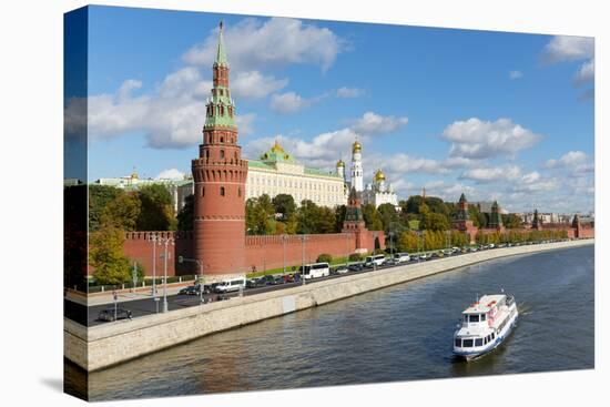 View of the Kremlin, UNESCO World Heritage Site, on the banks of the Moscow River, Moscow, Russia,-Miles Ertman-Premier Image Canvas