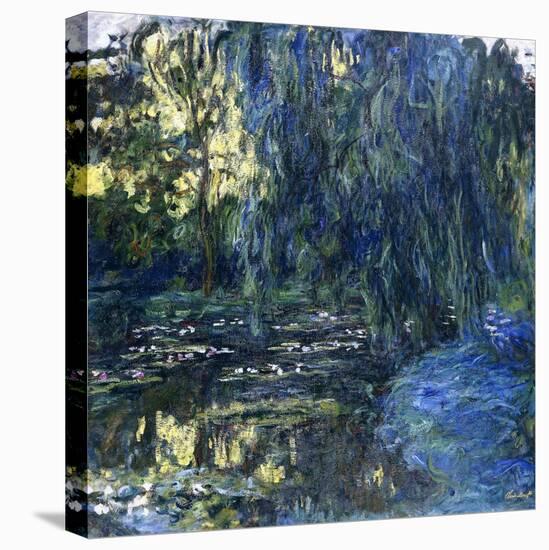 View of the Lilypond with Willow, C.1917-1919-Claude Monet-Premier Image Canvas