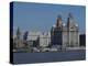 View of the Liverpool Skyline and the Liver Building, from the Mersey Ferry-Ethel Davies-Premier Image Canvas