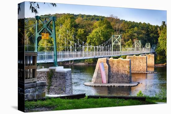 View of the Lumberville-Raven Rock Bridge, Pennsylvania-George Oze-Premier Image Canvas