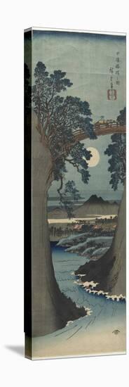 View of the Monkey Bridge in Koshu Province, 1841-1842-Utagawa Hiroshige-Premier Image Canvas