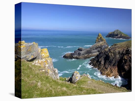 View of the Mouls Off Rumps Point, Pentire Headland, Polzeath, North Cornwall, England, Uk-Peter Barritt-Premier Image Canvas